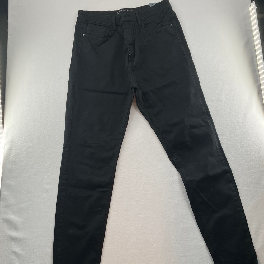Stradivarius Men's Jet Black Skinny Jeans